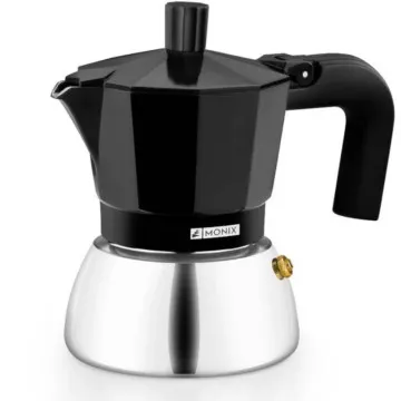 Cafeteira Italiana Monix Induction Inox M863003/ 3 Xícaras/ Preta MONIX - 1