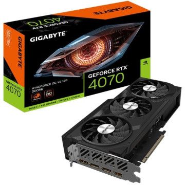 Placa gráfica Gigabyte GeForce RTX 4070 WindForce OC V2 12G/ 12GB GDDR6 GIGABYTE - 1