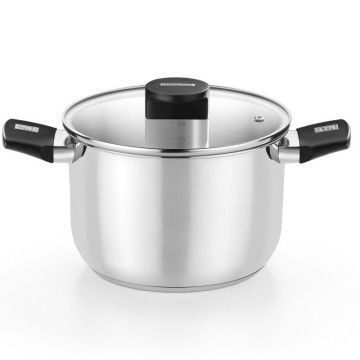 Pote Elite Inox M240222/ 22cm/ 5L/ Aço Inoxidável/ Adequado para Indução MONIX - 1