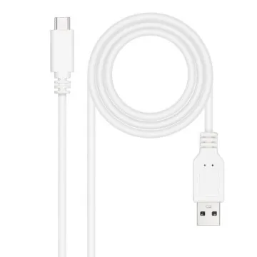 Cabo USB 2.0 Nanocable 10.01.2100-W/ USB Tipo-C Macho - USB Macho/ 50cm/ Branco NANO CABLE - 1