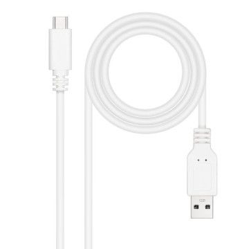 Cabo USB 2.0 Nanocable 10.01.2101-W/ USB Tipo-C Macho - USB Macho/ 1m/ Branco NANO CABLE - 1