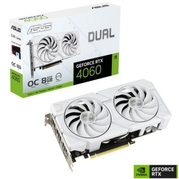 Asus Dual GeForce RTX 4060 EVO OC White Edition/placa gráfica 8GB GDDR6 ASUS - 1