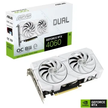 Asus Dual GeForce RTX 4060 EVO OC White Edition/placa gráfica 8GB GDDR6 ASUS - 1