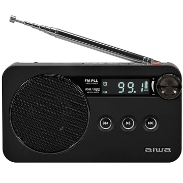 Rádio Portátil Aiwa RS-77PLLBK/ Preto AIWA - 1