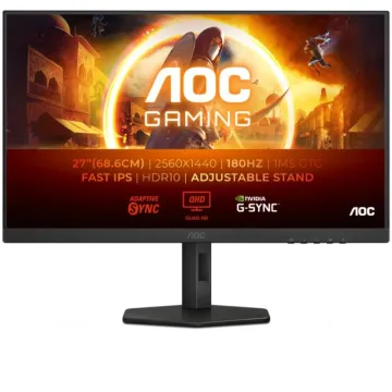 Monitor de jogos AOC Q27G4XF 27'/ QHD/ 0,5 ms/ 180 Hz/ IPS/ Altura ajustável/ Preto AOC - 1