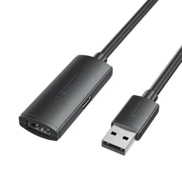 Vention CBKBL Cabo Extensão USB 2.0/ USB Macho - USB Fêmea/ 480Mbps/ 10m/ Preto VENTION - 1