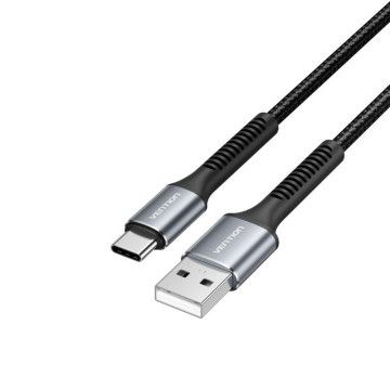 Cabo USB Tipo C Vention H13BF/ USB Macho - USB Tipo C Macho/ 15W/ 480Mbps/ 1m/ Preto VENTION - 1