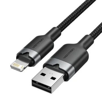 Cabo USB Vention LANBH Lightning/ USB Macho - Lightning Macho/ 480Mbps/ 2m/ Preto VENTION - 1