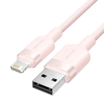 Cabo USB Vention LANBH Lightning/ USB Macho - Lightning Macho/ 480Mbps/ 1m/ Rosa VENTION - 1