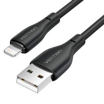 Cabo USB 2.0 Lightning Vention H26BF/ Lightning Macho - USB Macho/ 10W/ 480Mbps/ 1m/ Preto VENTION - 1