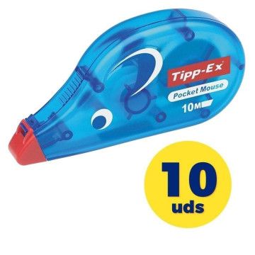 Caixa de Fita Corretora de Escrita Bic Tipp-Ex Pocket Mouse/ 4,2mm x 10m/ 10 unidades BIC - 1