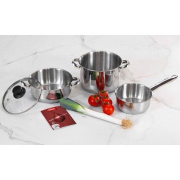 BATERIA DE COZINHA EM AÇO INOXIDÁVEL 4 P 90237 INOXIBAR - 1