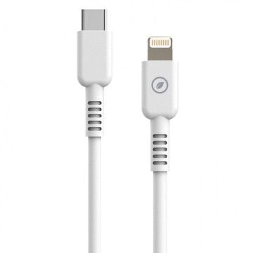 Muvit For Change Cabo Lightning USB 2.0 Tipo-C MCUSC0006/ USB Tipo-C Macho - Lightning/ Até 27 W/ 1,2 m/ Branco MUVIT FOR CHANGE