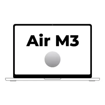 Apple Macbook Air 15,3'/ CPU M3 de 8 núcleos/ SSD de 16 Gb/ 256 Gb/ GPU de 10 núcleos/ Prateado Apple - 1