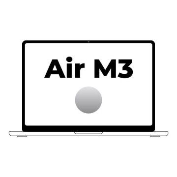 Apple Macbook Air 13,6'/ CPU M3 de 8 núcleos/ SSD de 24 Gb/ 512 Gb/ GPU de 10 núcleos/ Prateado Apple - 1