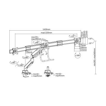 EQUIP - Suporte 3xMonitor 17/32`` Desk Mount 650162 EQUIP - 8