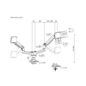 EQUIP - Suporte 2xMonitor 17/35`` Desk Mount 650183 EQUIP - 5