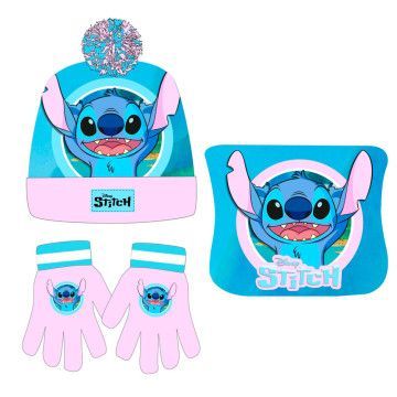 Conjunto de polainas de pescoço com luvas de chapéu Stitch Disney DISNEY - 1