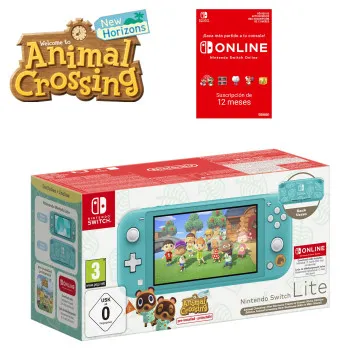 NINTENDO SWITCH LITE ANIMAL CROSSING+ CONSOLA 12MS NINTENDO - 1