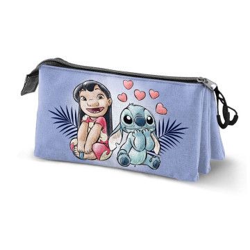 Estojo triplo Couple Stitch Disney KARACTERMANIA - 1