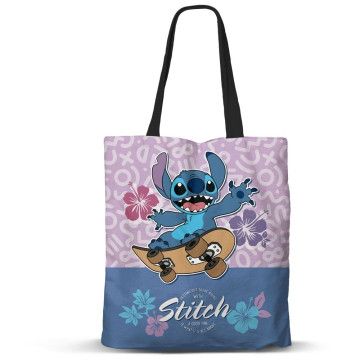 Saco de compras Skate Stitch Disney 40cm KARACTERMANIA - 1