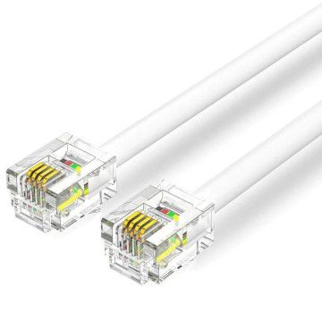 Cabo Telefônico RJ11 6P4C Vention IQBWI/ 3m/ Branco VENTION - 1