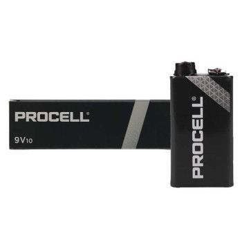 Pacote de 10 pilhas Duracell PROCELL ID1604IPX10/ 9V/ alcalinas DURACELL - 1