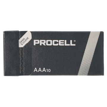 Pacote de 10 pilhas AAA L03 Duracell PROCELL ID2400IPX10/ 1,5 V/ alcalinas DURACELL - 1