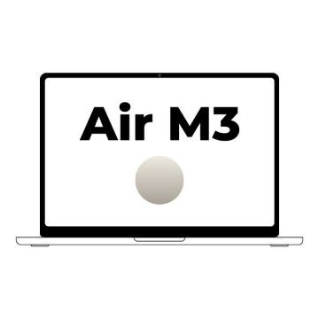 Apple Macbook Air 13,6'/ CPU M3 de 8 núcleos/ SSD de 16 Gb/ 256 Gb/ GPU de 8 núcleos/ White Star Apple - 1