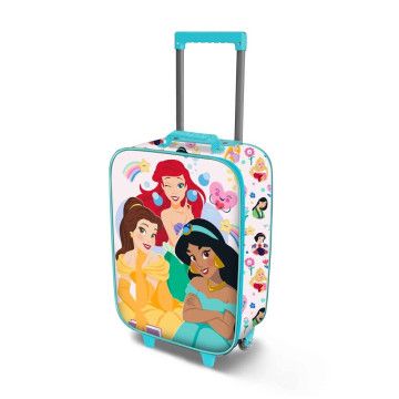 Mala carrinho Disney Princess 3D Flowers 52 cm KARACTERMANIA - 1