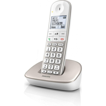 TELEFONE DECT PHILIPS XL4901S/23 BRANCO PRATA PHILIPS - 1