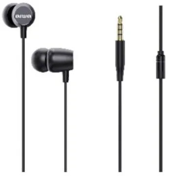 Fones de ouvido intra-auriculares Aiwa ESTM-20BK / com microfone / entrada 3,5 / preto AIWA - 1