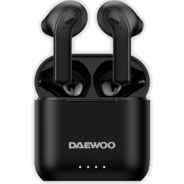 Fones de ouvido Bluetooth Daewoo DW2020 com estojo de carregamento / autonomia de 5h / preto DAEWOO - 1