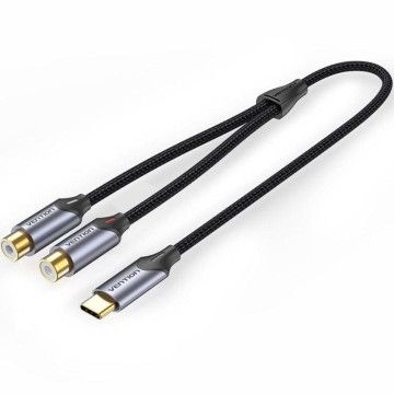 Cabo Conversor Vention BGVHD/ 2x RCA Fêmea - USB Tipo-C Macho/ 50cm/ Cinza VENTION - 1