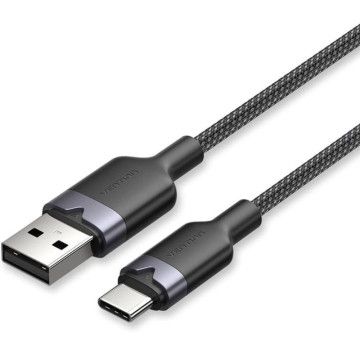 Cabo USB 2.0 Tipo-C Vention CTNBH/ USB Tipo-C Macho - USB Macho/ Até 60W/ 480Mbps/ 2m/ Preto VENTION - 1