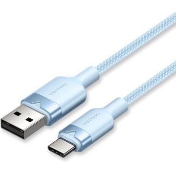 Cabo USB 2.0 Tipo-C Vention CTNLF/ USB Tipo-C Macho - USB Macho/ Até 60W/ 480Mbps/ 1m/ Azul VENTION - 1