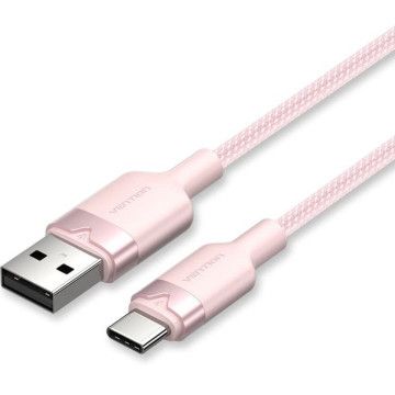 Vention CTNPF USB 2.0 Tipo-C Cabo/ USB Tipo-C Macho - USB Macho/ Até 60W/ 480Mbps/ 1m/ Rosa VENTION - 1