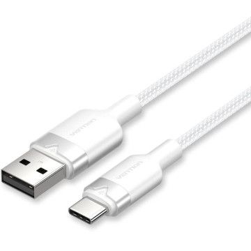 Cabo USB 2.0 Tipo-C Vention CTNWF/ USB Tipo-C Macho - USB Macho/ Até 60W/ 480Mbps/ 1m/ Branco VENTION - 1