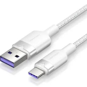 Vention CTOWF USB 2.0 Tipo C Cabo/ USB Tipo C Macho - USB Macho/ Até 100W/ 480Mbps/ 2m/ Branco VENTION - 1