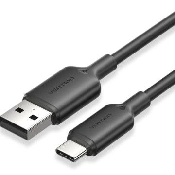 Cabo USB 2.0 Tipo-C Vention CTQBF/ USB Tipo-C Macho - USB Macho/ Até 60W/ 480Mbps/ 1m/ Preto VENTION - 1