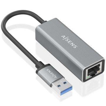 Adaptador USB 3.0 Aisens A106-0897/ USB Macho - RJ45 Fêmea/ 15cm/ Cinza AISENS - 1