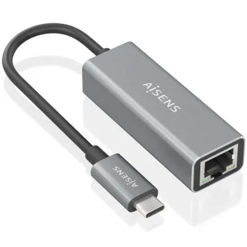 Adaptador USB 3.0 Aisens A109-0898/ USB Tipo-C Macho - RJ45 Fêmea/ 15cm/ Cinza AISENS - 1