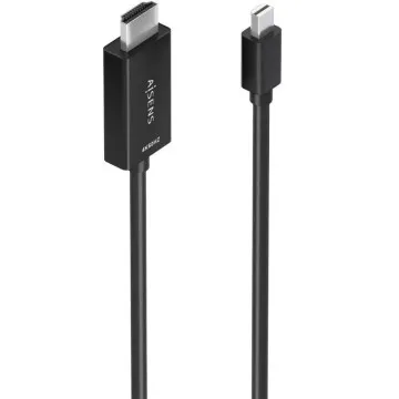 Cabo Conversor Aisens A125-0888/ Mini DisplayPort Macho - HDMI Macho/ 2m/ Preto AISENS - 1