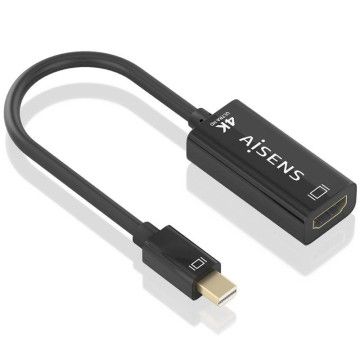 Cabo Conversor Aisens A125-0904/ Mini DisplayPort Macho - HDMI Fêmea/ 15cm/ Preto AISENS - 1