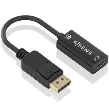 Cabo Conversor Aisens A125-0905/ DisplayPort Macho - HDMI Fêmea/ 15cm/ Preto AISENS - 1