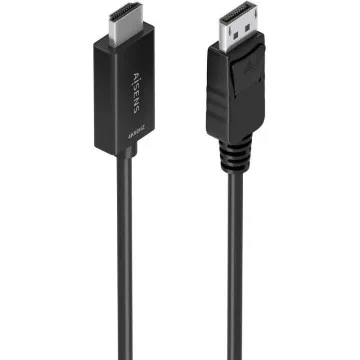 Cabo Conversor Aisens A125-0891/ Displayport Macho - HDMI Macho/ 60cm/ Preto AISENS - 1