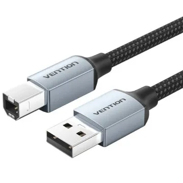 Cabo de impressora Vention CTTHF USB 2.0/ USB tipo B macho - USB macho/ 480Mbps/ 1m/ cinza VENTION - 1