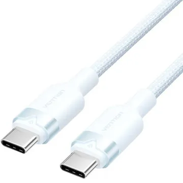 Cabo USB 2.0 Tipo-C 3A Vention TRDSH/ USB Tipo-C Macho - USB Tipo-C Macho/ Até 60W/ 480Mbps/ 2m/ Azul VENTION - 1