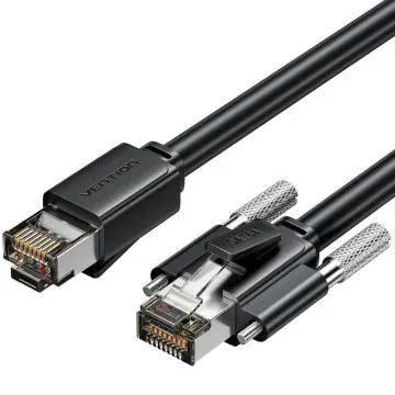 Cabo de Rede RJ45 SFTP Vention IBUBH Cat.6/ 2m/ Preto VENTION - 1