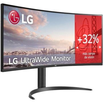 Monitor profissional ultrapanorâmico curvado LG 34WR55QK-B 34'/ WQHD/ altura ajustável/ preto LG - 1